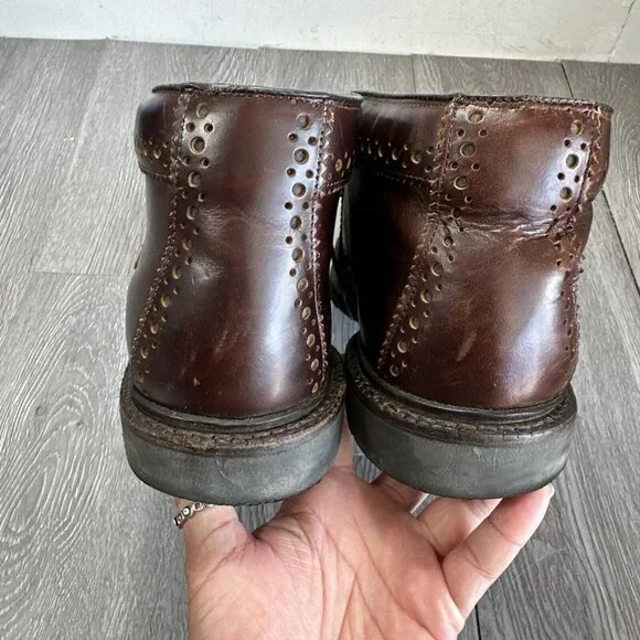 Allen Edmonds Bellevue Boots Brown Leather Mens Size 10.5 D Rare
